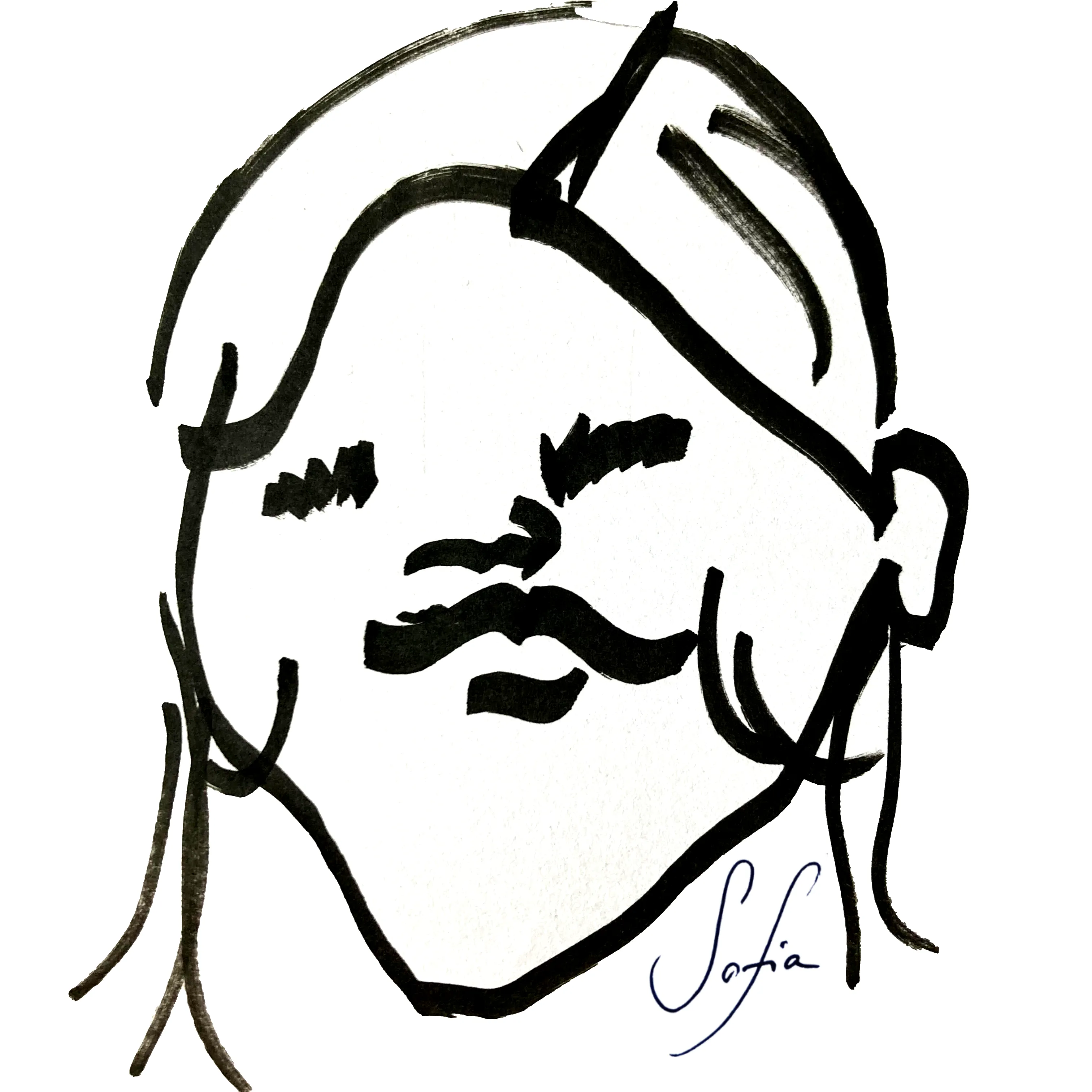 Blind-Portrait von Sofia